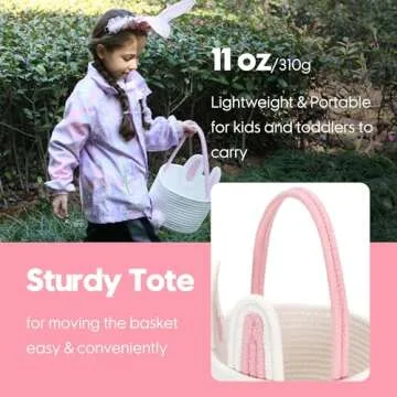 Charming Easter Bunny Basket for Kids - Soft & Cute