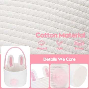 Charming Easter Bunny Basket for Kids - Soft & Cute