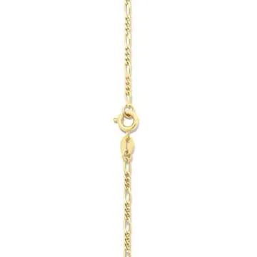 14K Gold Plated Figaro Chain Necklace - Elegant and Versatile