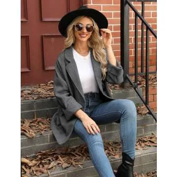 Stylish Bankeng Wool Blend Coat for Women - Warm & Elegant