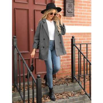 Stylish Bankeng Wool Blend Coat for Women - Warm & Elegant