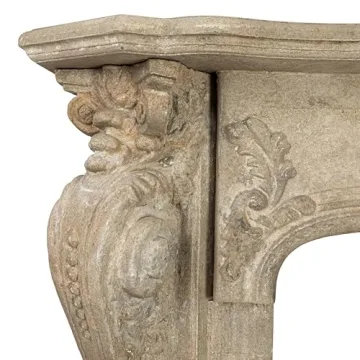 Stunning Distressed Cream Decorative Wood Fireplace Mantel