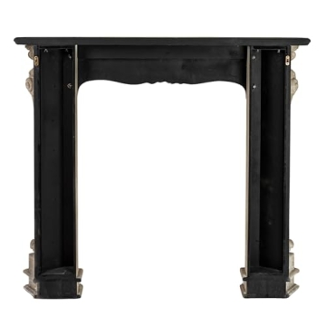 Stunning Distressed Cream Decorative Wood Fireplace Mantel