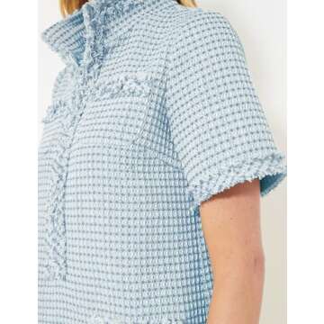 Elegant PEHMEA Women's Tweed Dress - Stylish Mini Dress with Pockets for Work & Parties