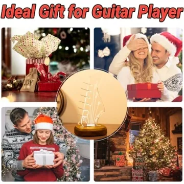Light Up Guitar Pick Holder with 6 Picks for Guitar Enthusiasts