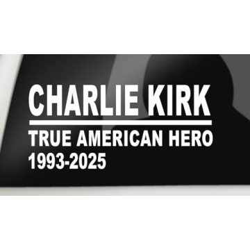 Charlie Kirk True American Hero, RIP Charlie Kirk Bumper Sticker, Thank You for Your Service Charlie...
