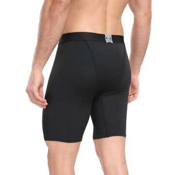 HovSiyla 6 Pack Compression Shorts Men Performance Sports Workout Athletic Running Underwear Shorts ...