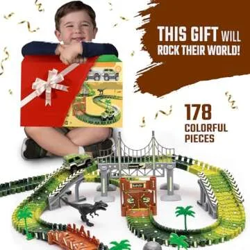 Dinosaur Racing Toy Set for Kids with Glow Feature
