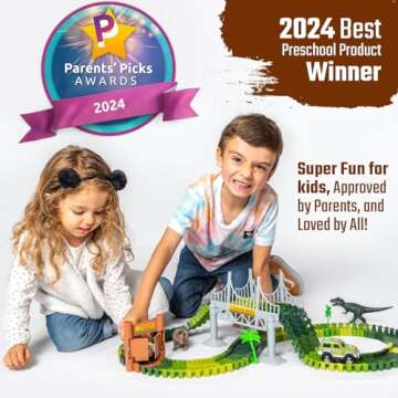 Dinosaur Racing Toy Set for Kids with Glow Feature