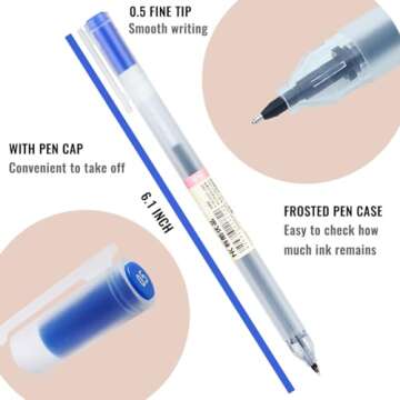 Penagic Gel Pens - 0.5mm Fine Point Colored Pens