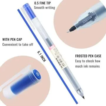 Penagic Gel Pens - 0.5mm Fine Point Colored Pens