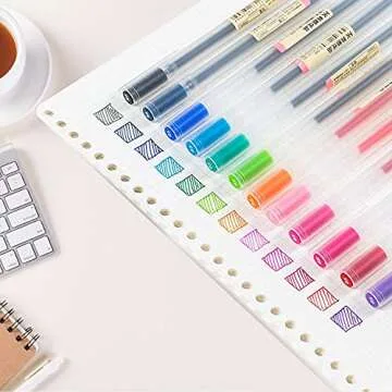 Penagic Gel Pens - 0.5mm Fine Point Colored Pens