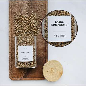 PreZervers 12 pcs Spice Jars | Glass Jar Bamboo Lids Food Storage Containers 7oz Glass Jar | Includes Pen and Decorative Labels | Dozen Spice Jars | Tea, Sugar, Salt, Herbs | Bonus Item