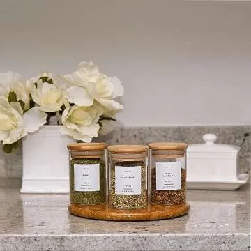 Shop PreZervers Spice Jars - 12 pcs Glass & Bamboo Lids