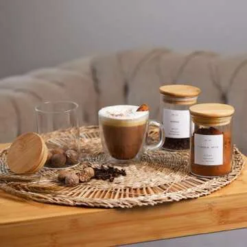 Shop PreZervers Spice Jars - 12 pcs Glass & Bamboo Lids