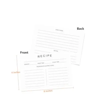 Elegant 75 Count Recipe Cards for Every Occasion