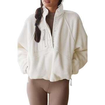 Women's 2025 Fashion Winter Coat - Faux Shearling Oversized Shacket