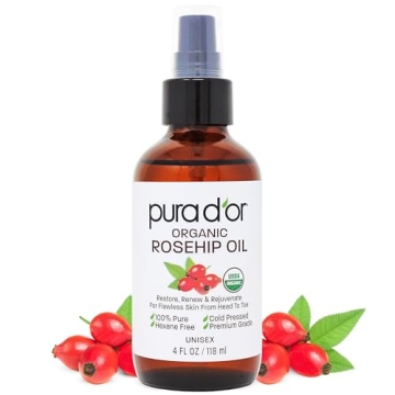 PURA D'OR Organic Rosehip Oil - 100% Pure Nourishment