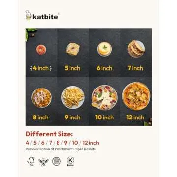 Katbite Heavy Duty Parchment Rounds for Baking and Cooking