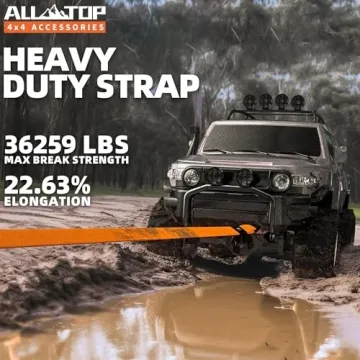 ALL-TOP Recovery Snatch Strap - 20ft, 35000Lbs Heavy Duty