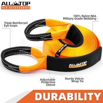 ALL-TOP Recovery Snatch Strap - 20ft, 35000Lbs Heavy Duty