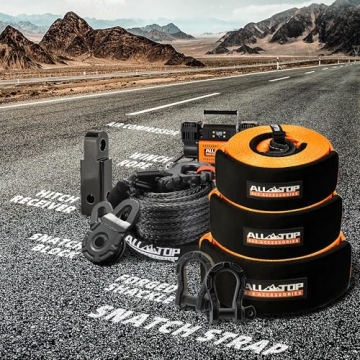 ALL-TOP Recovery Snatch Strap - 20ft, 35000Lbs Heavy Duty