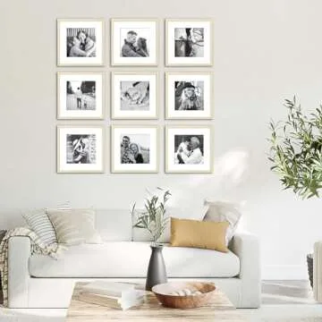 ArtbyHannah 12x12 Square Gallery Frame Set - 9 Pack