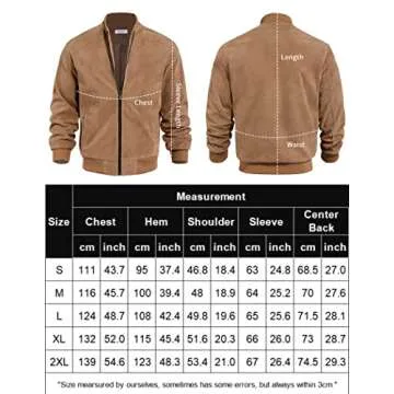 COOFANDY Men's Varsity Baseball Jacket Causal Slim Fit Suede Leather Bomber Jackets