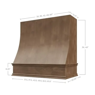 Riley & Higgs Elegant American Walnut Range Hood Cover