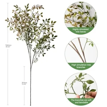 Stunning Hoppwodd Faux Nandina Greenery Stems for Home