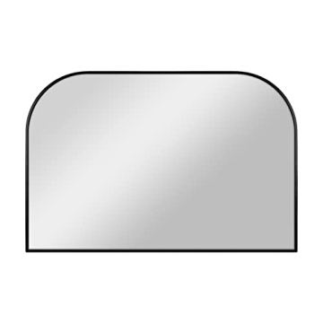 MCS Master & Co. Modern Metal Large Wall Mirror, Minimalist Home Decor Mantle Arch Mirror for Living...