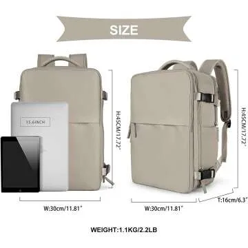 Coowoz Waterproof Travel Backpack for College and Hiking