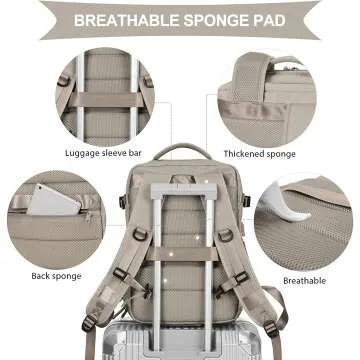 Coowoz Waterproof Travel Backpack for College and Hiking