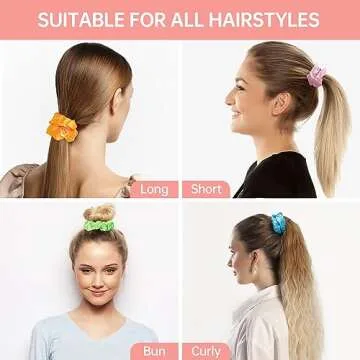 9 Pcs LED Light Hair Scrunchies Satin Elastic Bands Ties Ropes - 3 Colors Light Modes, Soft Cute Silk Scrunchy Hair Accessories for Women Girls Halloween Christmas Glow in The Dark Party Supplies