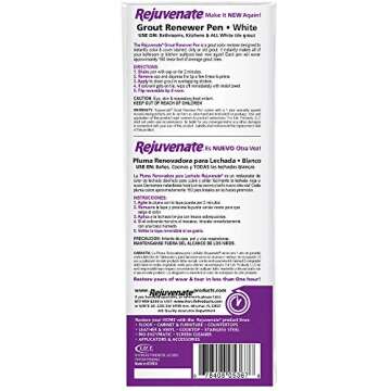 Rejuvenate White Grout Restorer Marker Pens Restore and Renew Dingy Stained Grout in Minutes 2 Units Pack ,Twо Pаck