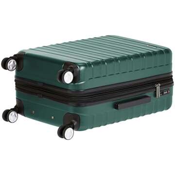 Amazon Basics Hardside Spinner Luggage with Built-In TSA Lock - 30-Inch, Green