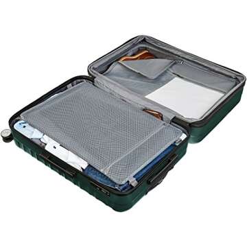 Amazon Basics Hardside Spinner Luggage with Built-In TSA Lock - 30-Inch, Green