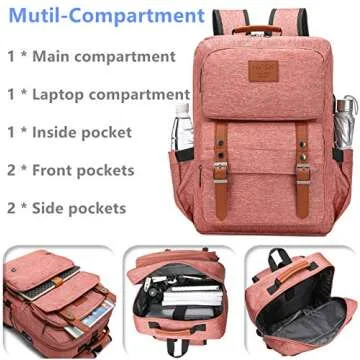 Stylish HFSX Laptop Backpack with Charging Port for Travel