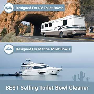 Unique Scrub-It RV Toilet Bowl Cleaner Liquid - Removes Odors, Stains and Debris - Safe on All Toilet Types (24 oz)