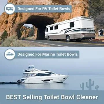 Unique Scrub-It RV Toilet Bowl Cleaner Liquid - Removes Odors, Stains and Debris - Safe on All Toilet Types (24 oz)