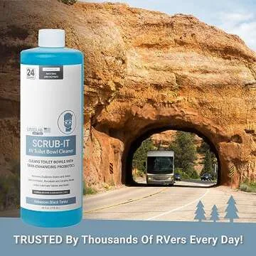 Unique Scrub-It RV Toilet Bowl Cleaner Liquid - Removes Odors, Stains and Debris - Safe on All Toilet Types (24 oz)