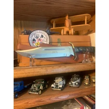 KAFENDA Knife Display Stand Acrylic Knife Holder Collector Knives Extendable blade holder Rustic Cabin Home Decor (1 Set)