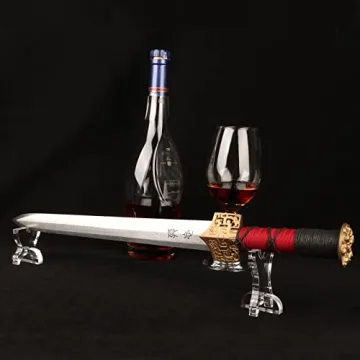 KAFENDA Knife Display Stand Acrylic Knife Holder Collector Knives Extendable blade holder Rustic Cabin Home Decor (1 Set)