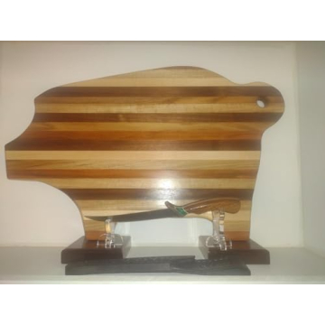 KAFENDA Knife Display Stand Acrylic Knife Holder Collector Knives Extendable blade holder Rustic Cabin Home Decor (1 Set)