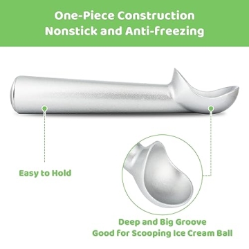 Ice Cream Scoop, 7" Nonstick Durable Scooper for Desserts