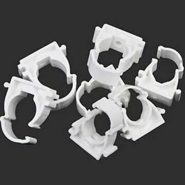 Pipe Fittings - 10Pcs/lot Plastic PPR Lock Single U Clamp Holder for 16-32mm Water Pipe Tube PVC Pipe - Support Garden Irrigation System Accessory (OD 20mm D type)