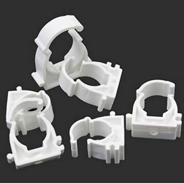 Pipe Fittings - 10Pcs/lot Plastic PPR Lock Single U Clamp Holder for 16-32mm Water Pipe Tube PVC Pipe - Support Garden Irrigation System Accessory (OD 20mm D type)