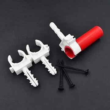 Pipe Fittings - 10Pcs/lot Plastic PPR Lock Single U Clamp Holder for 16-32mm Water Pipe Tube PVC Pipe - Support Garden Irrigation System Accessory (OD 20mm D type)