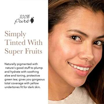 100% PURE Water Foundation Full Coverage Hydrating Makeup, Light Dewy Finish, Moisturizing Concealer...