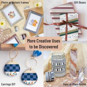 Charming 44 Rolls Washi Tape Set for Crafting and Scrapbooking